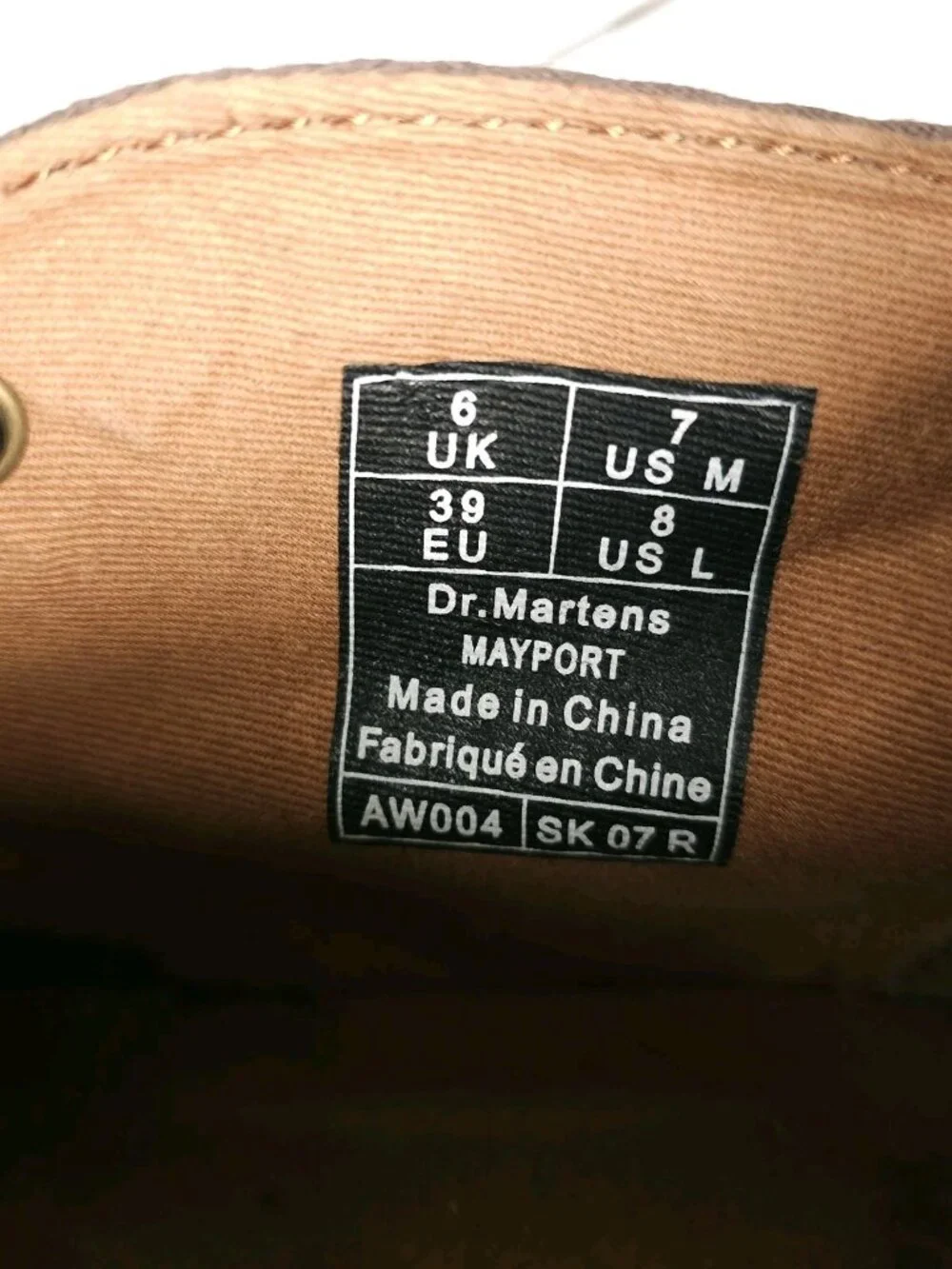 DR. MARTENS Mayport Brown Twill Canvas Desert Boot Men's 7 Women's 8
